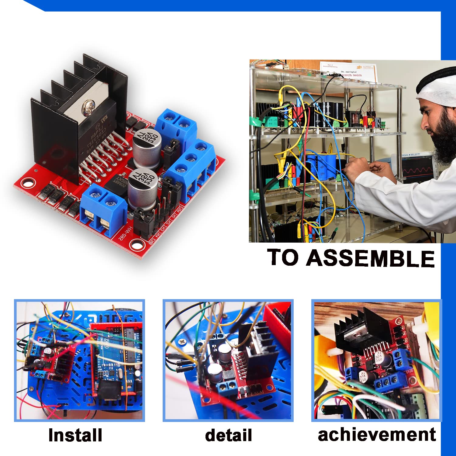 L298N لوحة تحكم محرك المحرك تي - مراجعة L298N Module وسعره