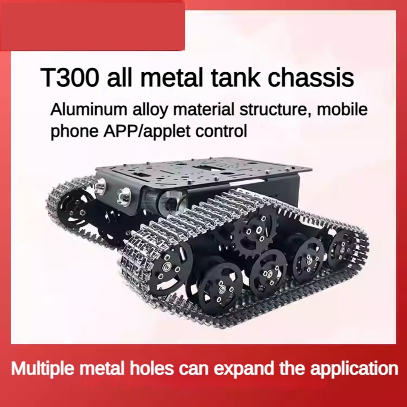 هيكل دبابة معدني بدفع ثنائي مع - مراجعة Tracked Robot Chassis وسعره