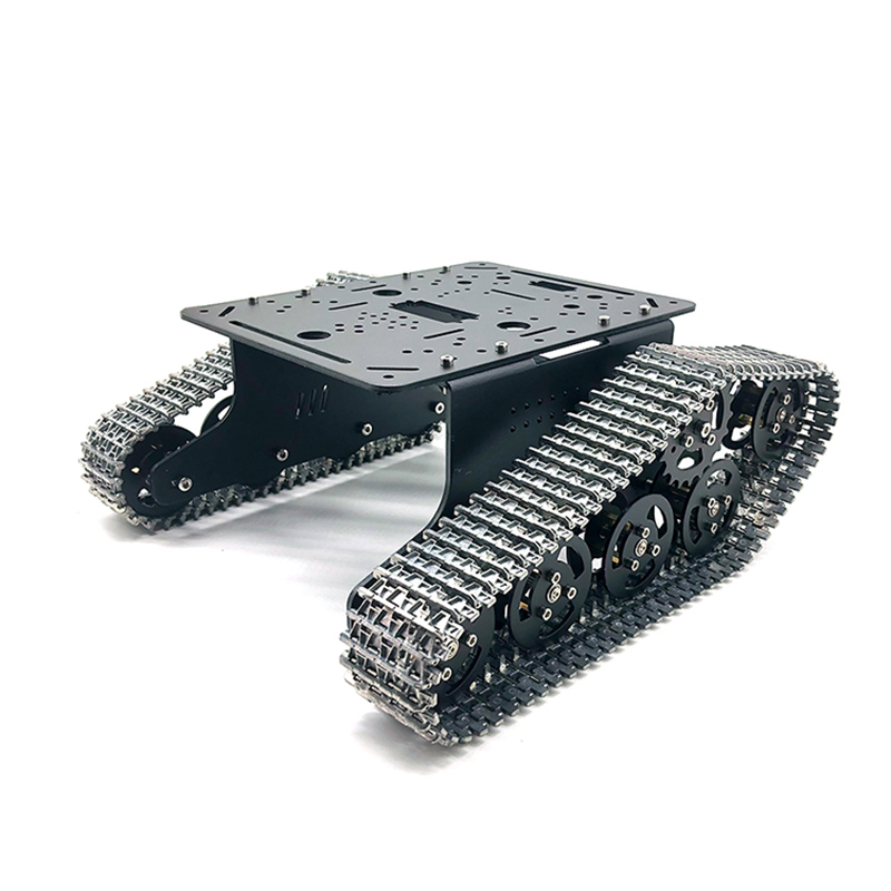 هيكل دبابة معدني بدفع ثنائي مع - مراجعة Tracked Robot Chassis وسعره