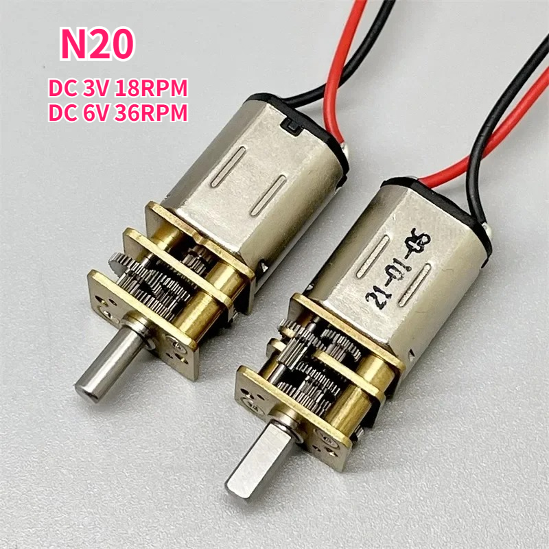 N20 تيار مستمر 3 فولت 18 دورة  - مراجعة Geared Motor وسعره