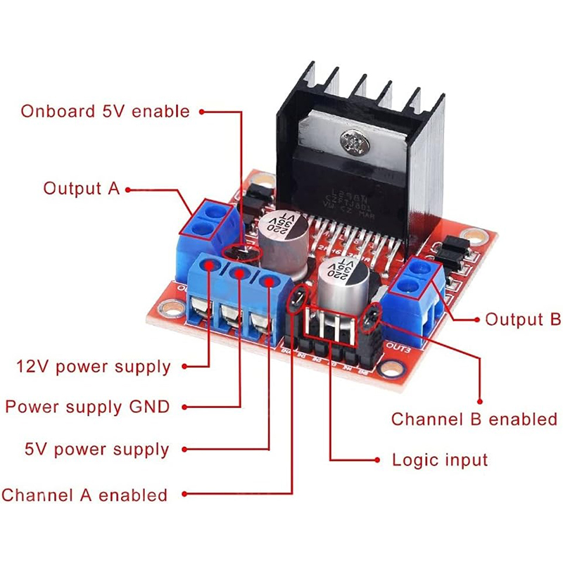 L298N لوحة للقيادة وحدة L298N  - مراجعة L298N Module وسعره