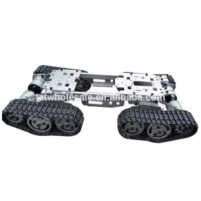 شاسيه روبوت ذكي WZY569 للتحكم  - مراجعة Tracked Robot Chassis وسعره