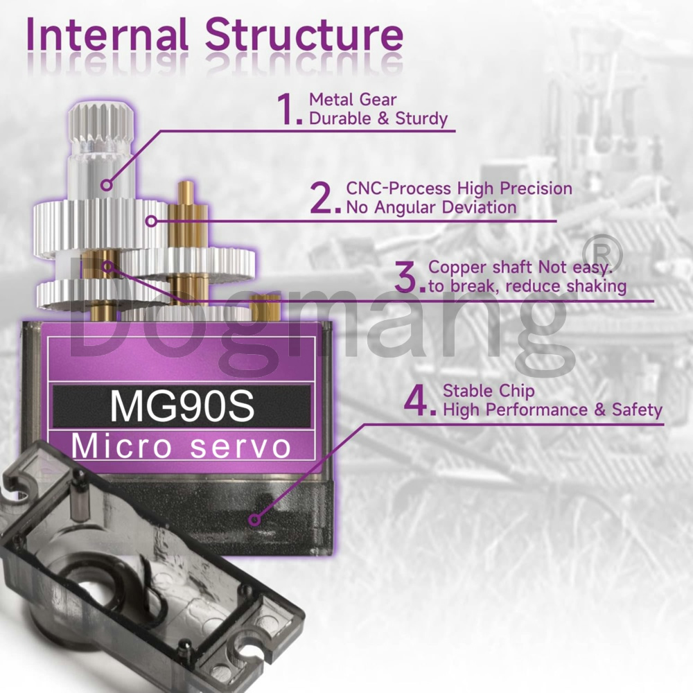 MG90S سيرفو 1/2/4/10/20/50 قطع - مراجعة Servo Sg90 وسعره