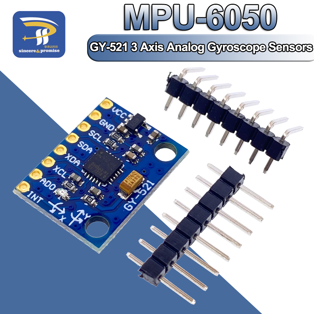 1 مجموعة IIC I2C GY-521 MPU-60 - مراجعة Accelerometer Mpu6050 وسعره
